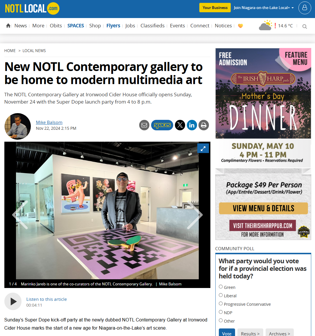 New NOTL Contemporary gallery to be home to modern multimedia art