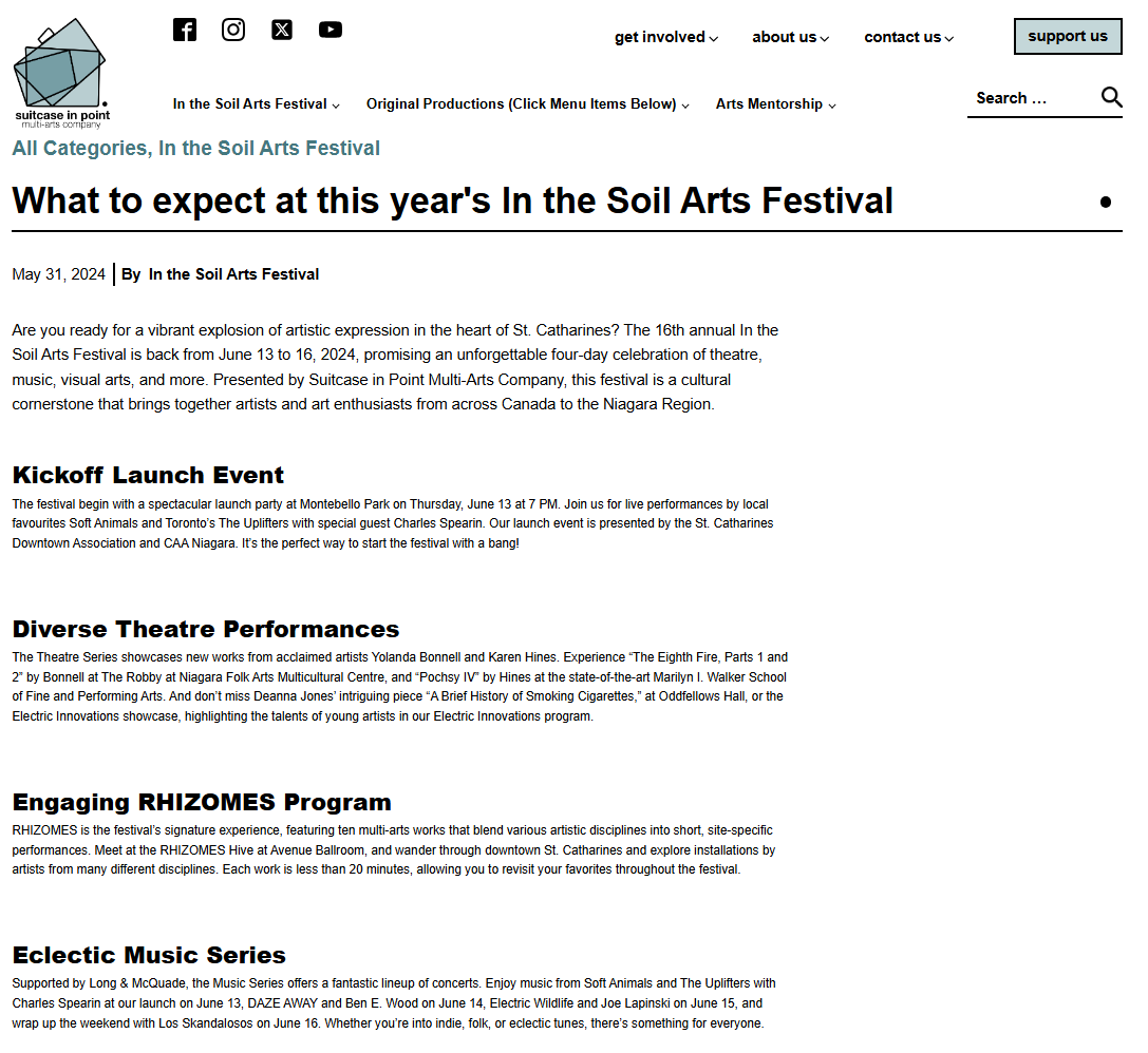 What to expect at this year's In the Soil Arts Festival